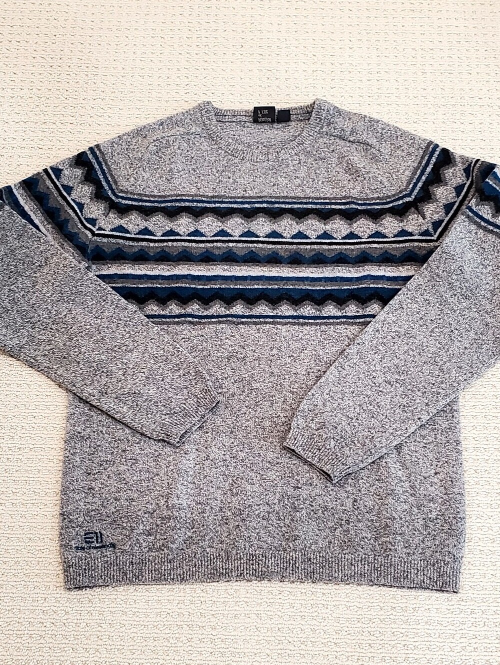 Elevenate Fionnay 100% Lambswool Knit Nordic 100% Sweater, Mn XL
